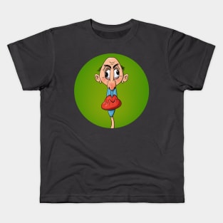 Man with long face - caricature Kids T-Shirt